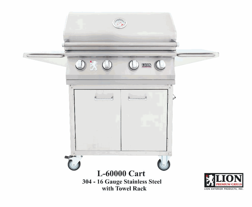 Lion 32 Inch Stainless Steel Propane Gas Grill On Cart 