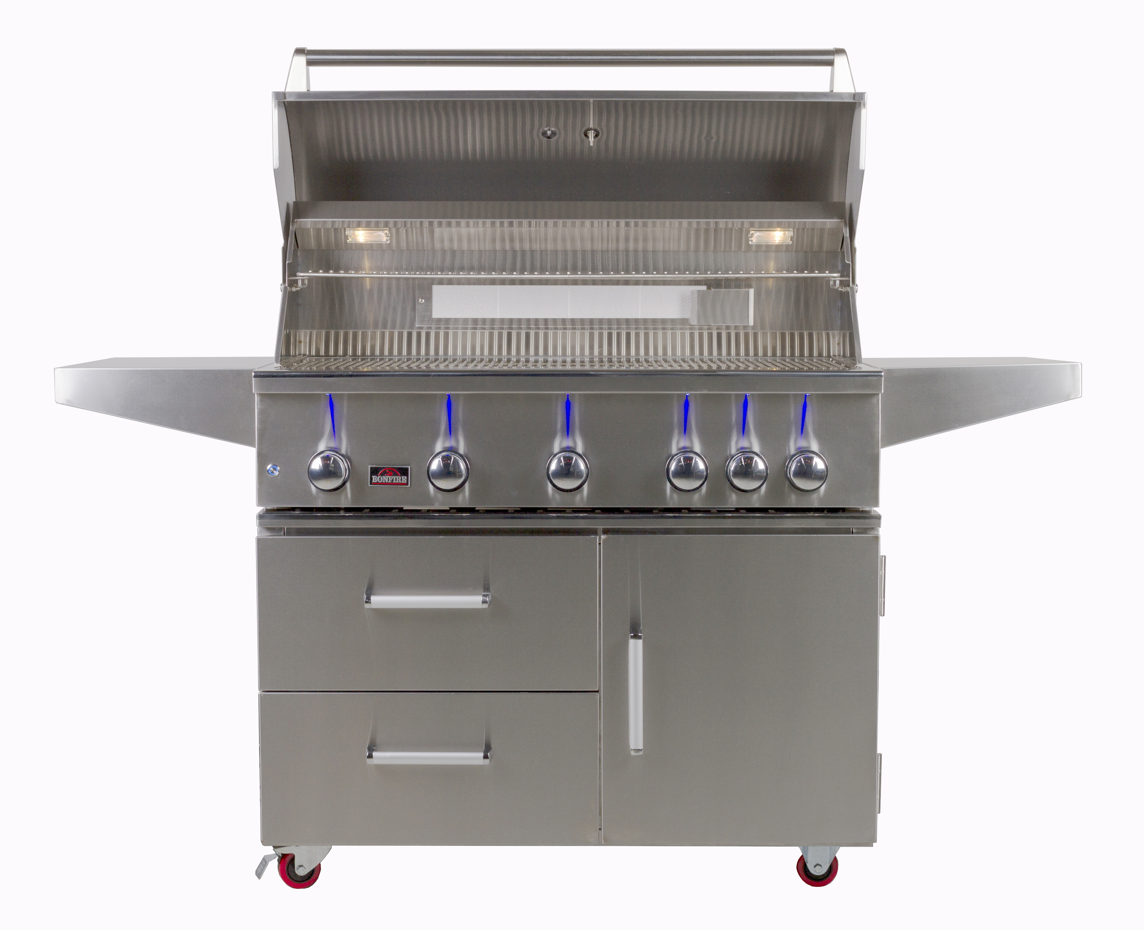 Bonfire 42 Cbb500cdc Premium Gas Grill On A Cart Stainless Steel Universal Propane Grill Light Inc Name Category