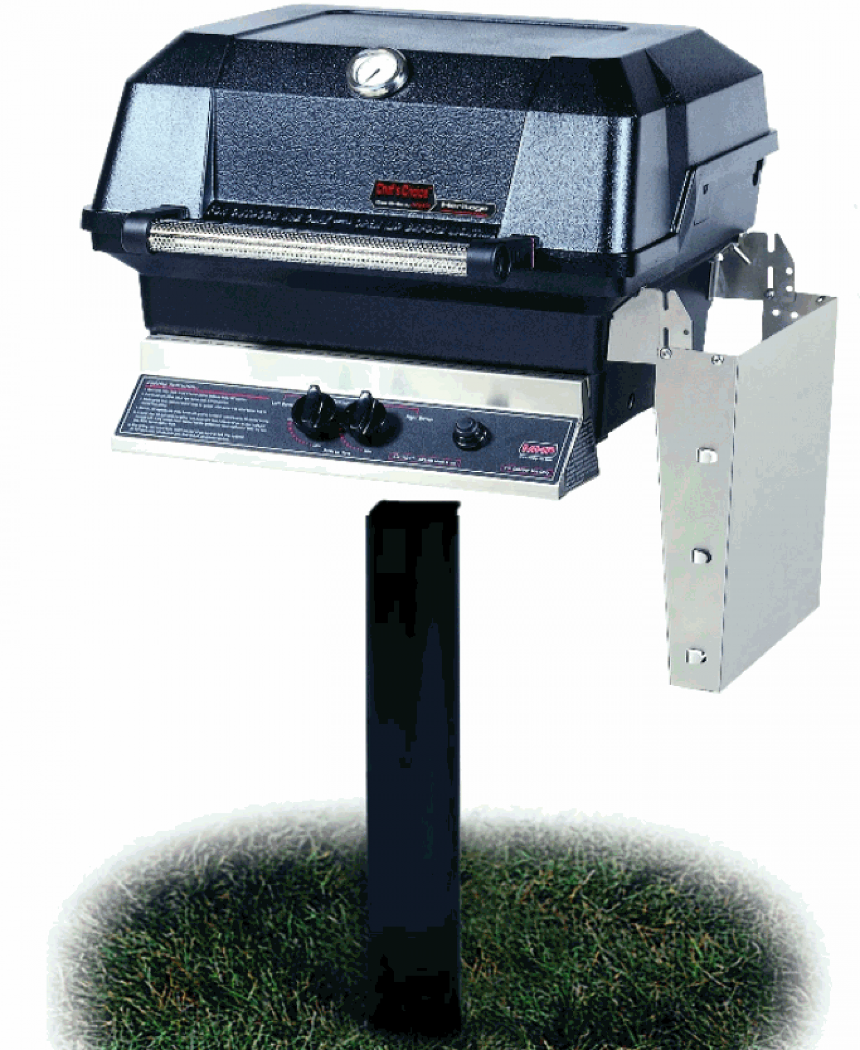 MHP JNR4DD Natural Gas Grill a Post